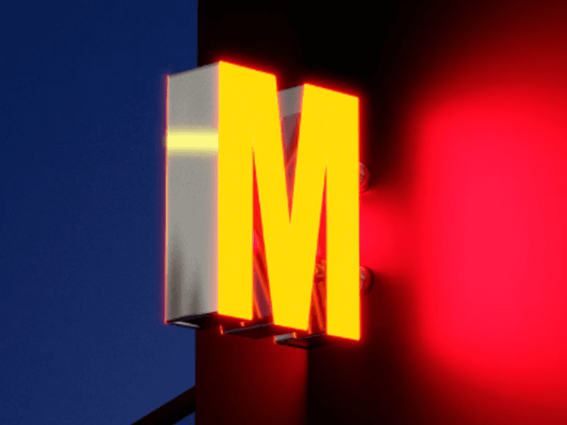 3D Lighting Sign